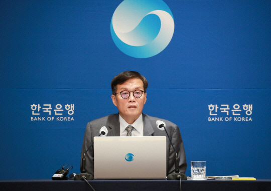 이창용 한은 총재가 지난달 서울 중구 한국은행에서 열린 통화정책방향 기자간담회에서 발언하고 있다. 한은 제공.